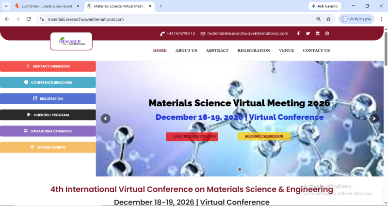 4th International Virtual Conference on Materials Science & Engineering